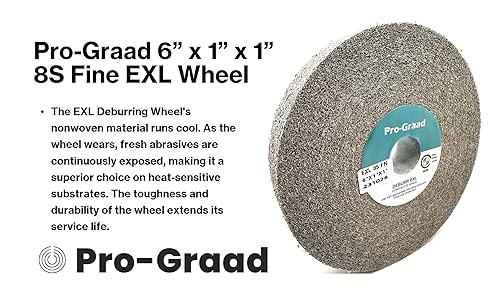 Miniatura 4 de EXL 09549 - Rueda de desbarbado, 6 x 1 pulgada x 1 pulgada fina, carburo de silicio, rueda de desbarbado, acabado y pulido de metal, convoluto, 09549