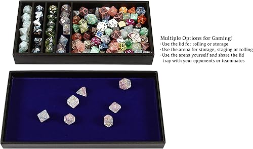 Miniatura 4 de Forged Dice Co. Dice Battle Pit - Bandeja de dados  2 bandejas de dados en 1 con área de puesta en escena  Bandeja rodante y almacenamiento