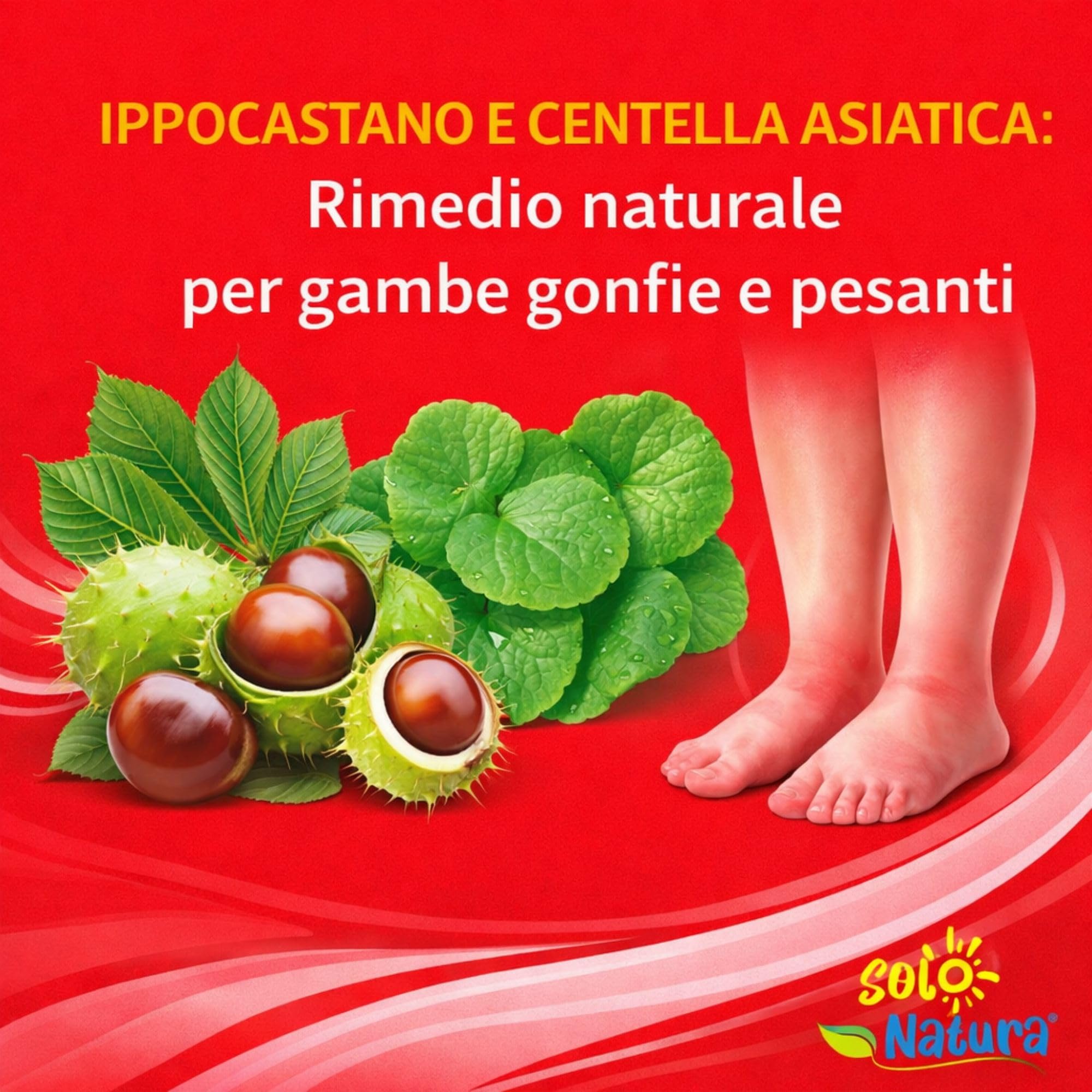 Solo Natura NEOAIMA – Integratore per Circolazione Gambe con MIrtillo Nero, Diosmina, Esperidina e Troxerutina, Supporto Microcircolo e Drenante contro Gambe Gonfie e Pesanti, 60 Compresse da 500 mg