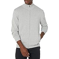Amazon Essentials Maglione in Cotone con Cerniera Integrale Uomo