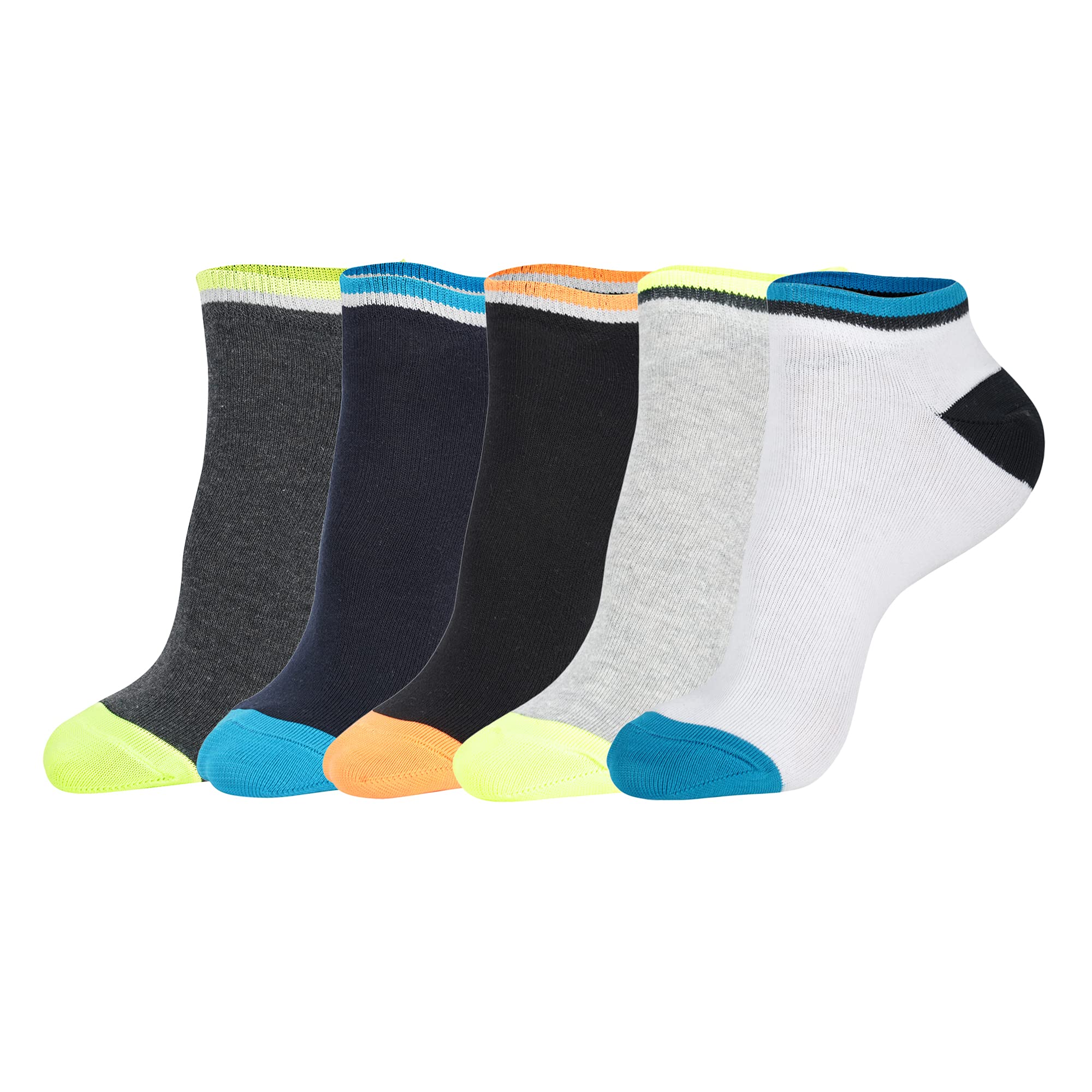double seven SOCKS-MEN's COTTON ANKLE -FREE SIZE(PACK OF 5)-POP COLOR SNEAKER SOCKS-picture-15