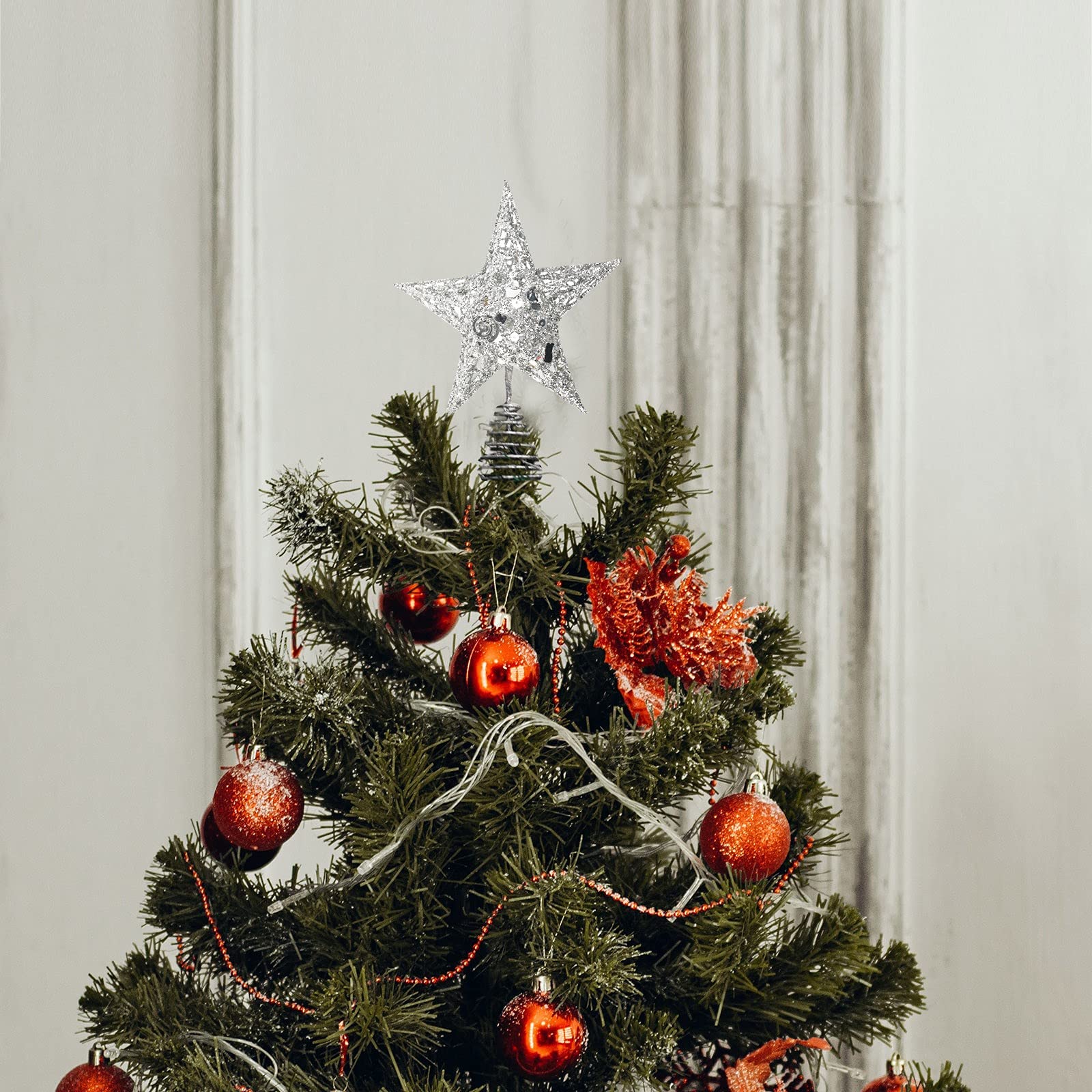 Amazon.co.jp: クリスマスツリースタートップクリスマススターキラキラ