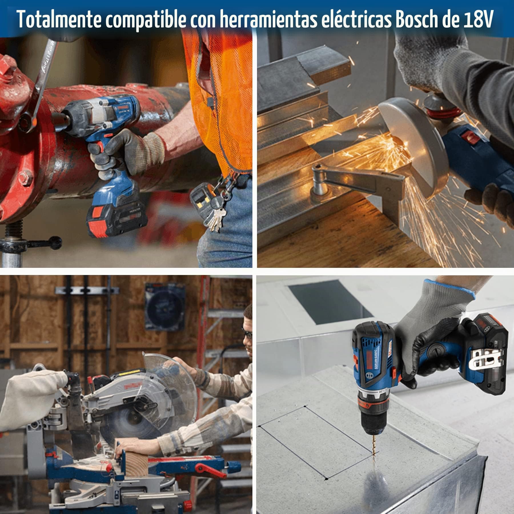 Batería de repuesto para batería Bosch de 18V BAT609 BAT622 BAT609G BAT618G BAT619 BAT619G BAT610G BAT618 para todas las herramientas eléctricas de batería de litio de 18 V