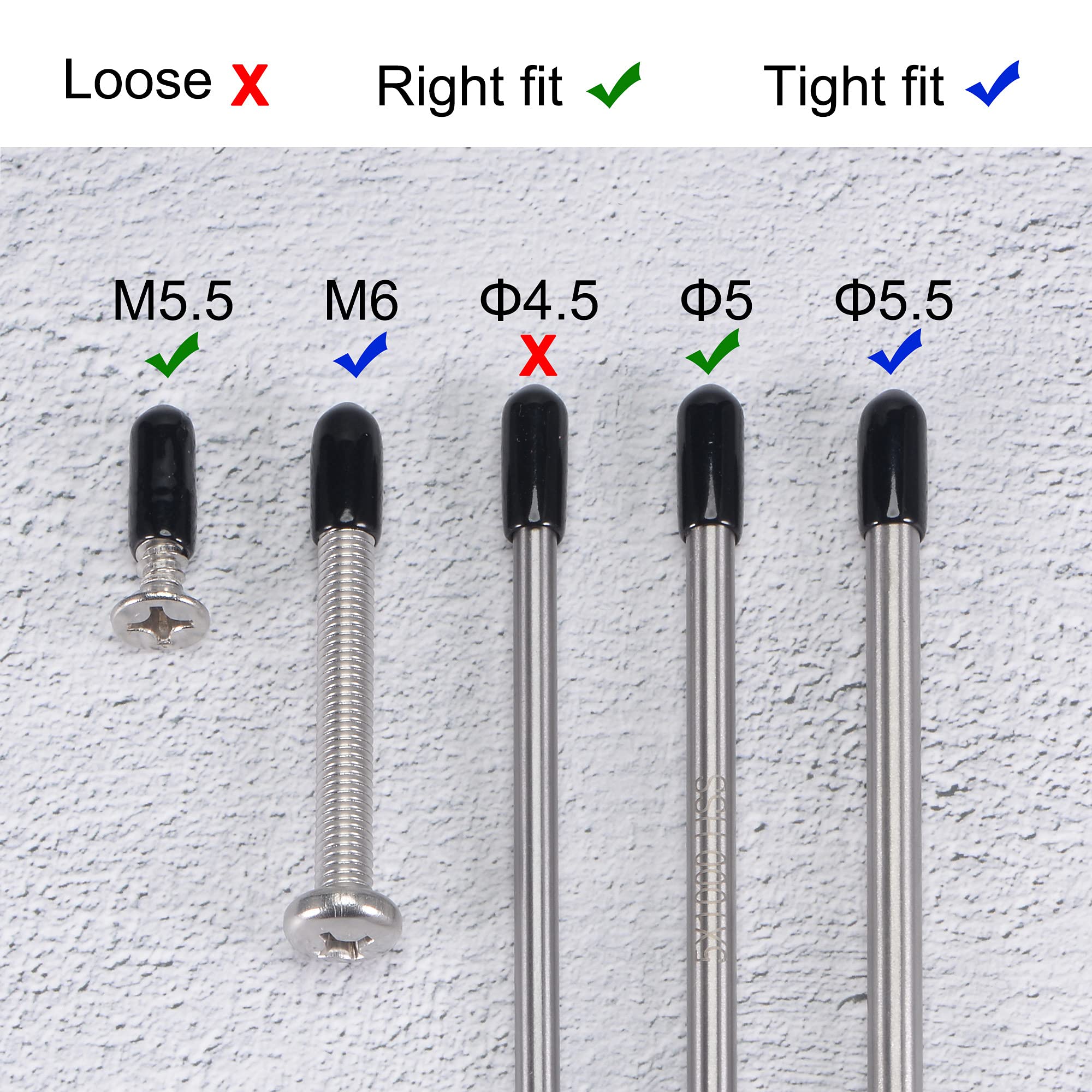 50 Copriviti In Gomma Bianca - Diametro Interno 5mm, Protezione Per Viti E Bulloni