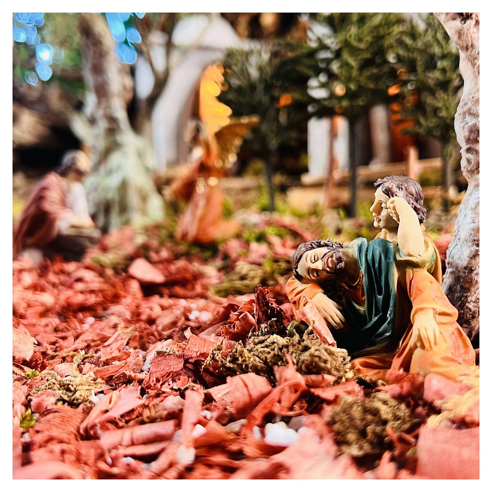 Holyart Presepe Pasquale: Agonia Gesù orto degli ulivi statue 9 cm