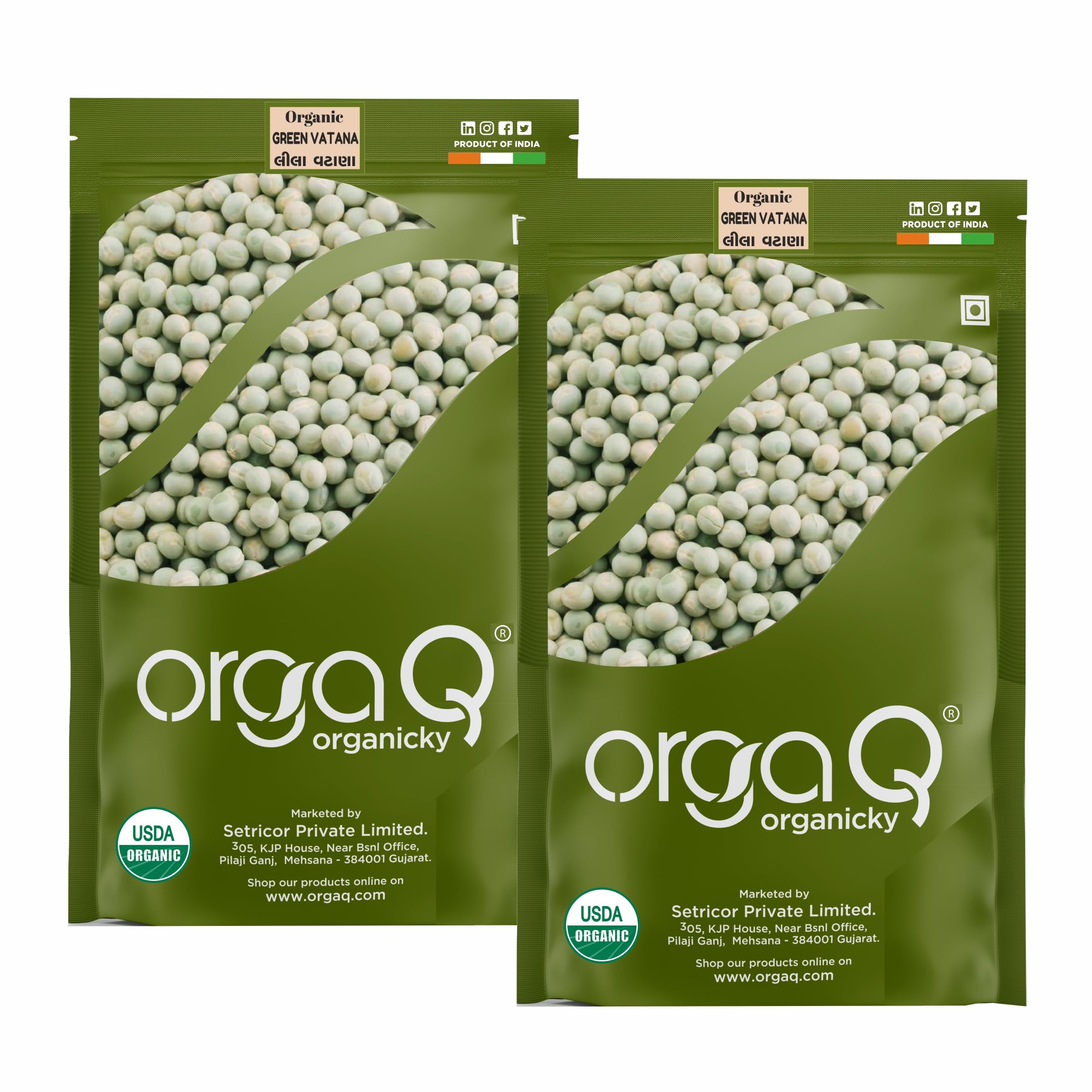 OrgaQ Organicky Organic Dry Green Vatana/Matar Beans/Green Peas - 1000 Grams (B08GFPQD1S) Amazon Price History, Amazon Price Tracker