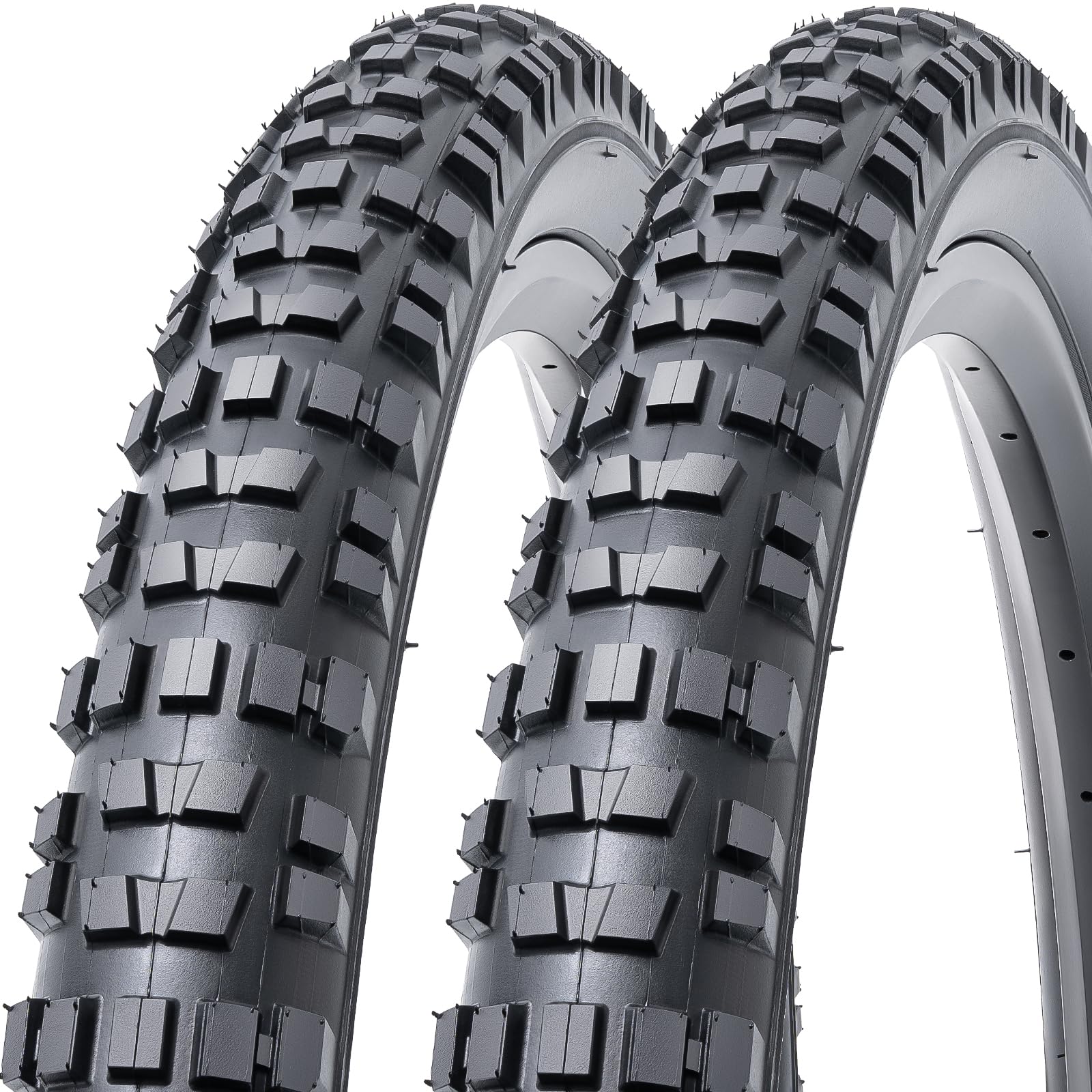 2Pcs 26X2.35 Fahrradreifen 26 Zoll Reifen 26 x 2.35 Fahrradmantel 60-559 kompatibel Mountain/Rennräder/Citybikes 26x2.35 Faltbar Fahrradreifen
