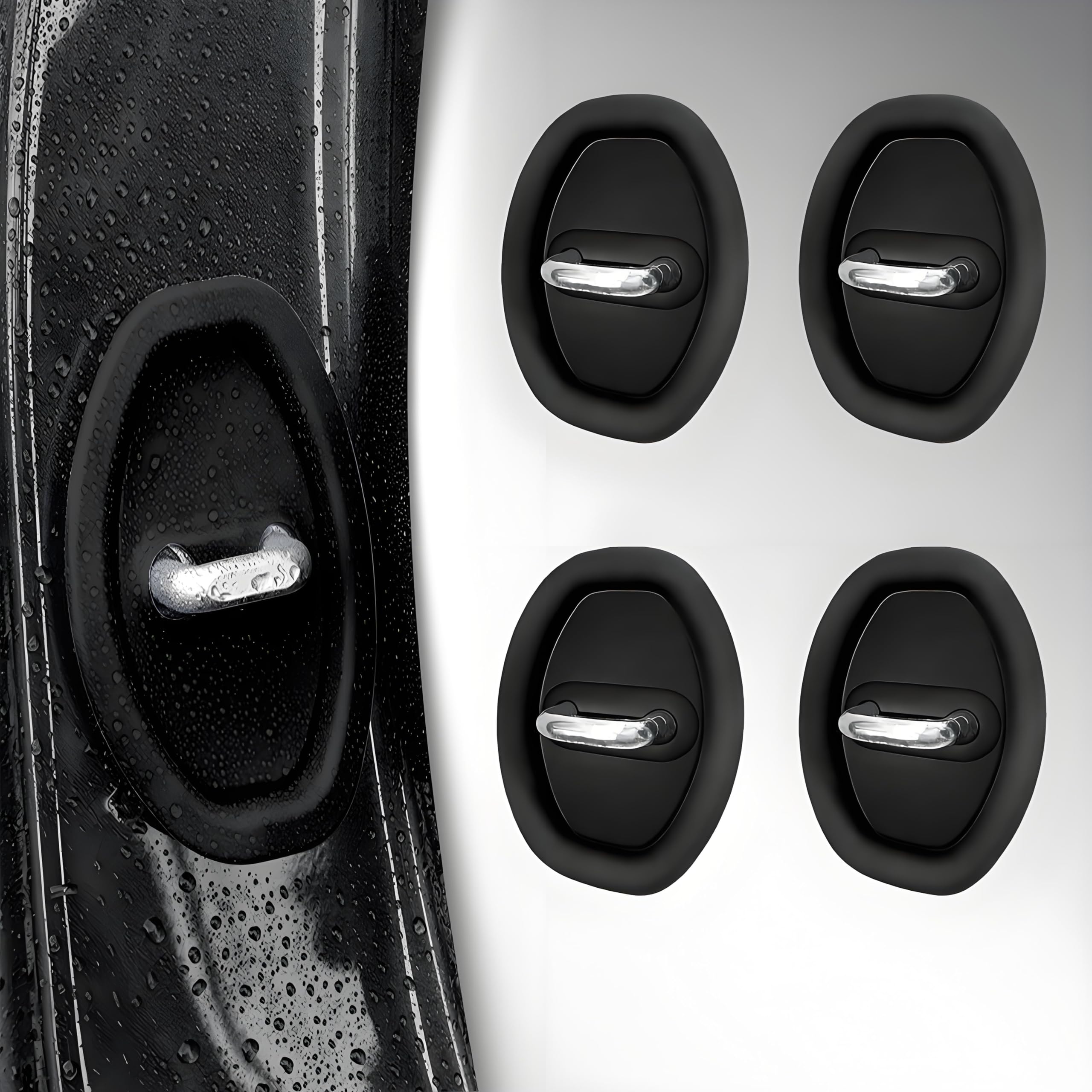 Tryagat 4 Pcs Door Lock Cover for Kia Sorento MQ4 2020-2024, Car Door Lock Protector Silicone Anti-rust Scratch-resistant Cushion Waterproof