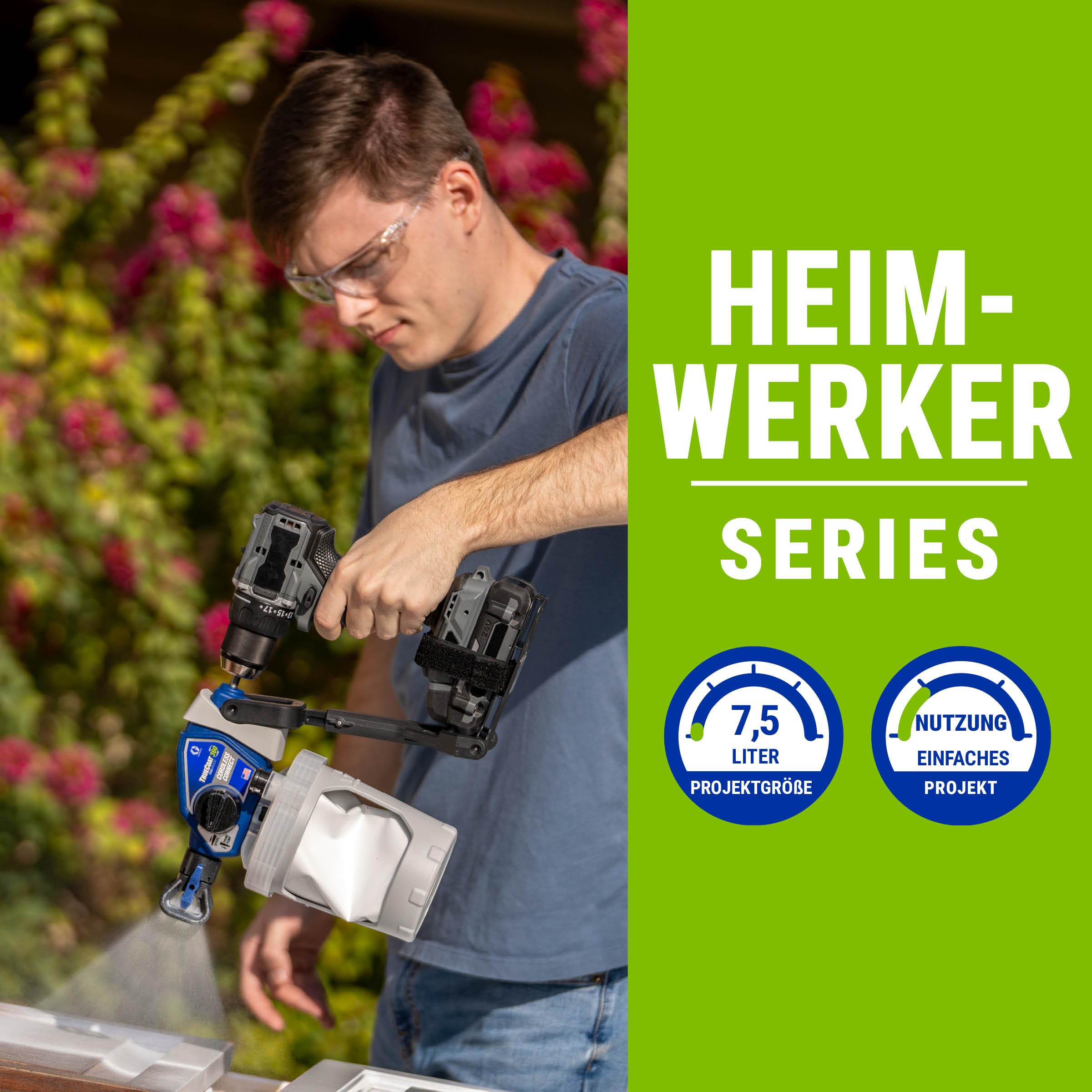 TrueCoat 360 Cordless Connect Airless Farbsprühgerät 26D361 – Akku-Handspritzgerät für Bohrmaschinenantrieb – Für Möbel, Türen, Zäune & Ausbesserungen – 360° Sprühen in jeder Position