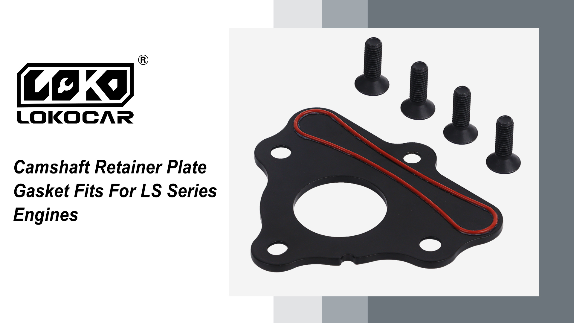Image of LokoCar Camshaft Retainer Plate Gasket Compatible with LS Series Engines Bolt Kit ARP 134-1003 Gen III IV V Fits for GM LS1 LS2 LS3 4.8 5.3L 6.0L 6.2L Vortec Corvette Cam
