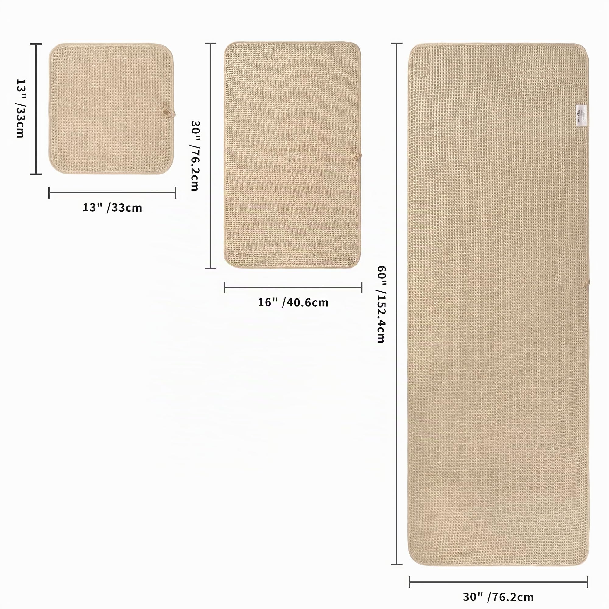 Polyte - 430 GSM 6 Serviettes de Bain en Microfibres - sèche Rapidement/ne Peluche Pas - Tissu alvéolé - Assortiment de différentes tailles/152 x 76,2 cm