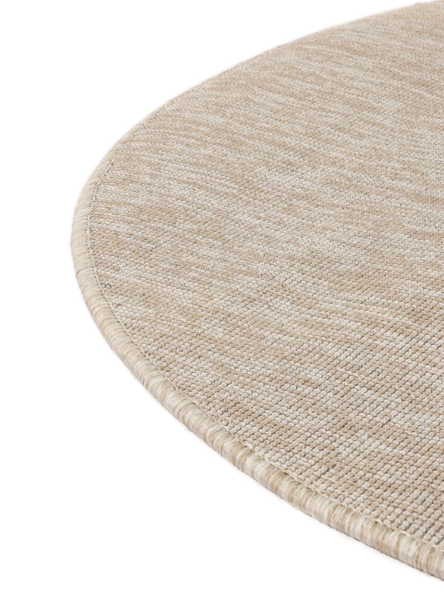 RugVista Cameron In & Outdoor-Teppich, Rund, Ø 200 cm, Beige | Moderne, Niedriger Stapel, Nur Handwäsche, Oeko-Tex 100, UV-beständig, Patio