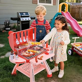 Amazon.com: CUTE STONE BBQ for Kids, Toddler Grill Playset