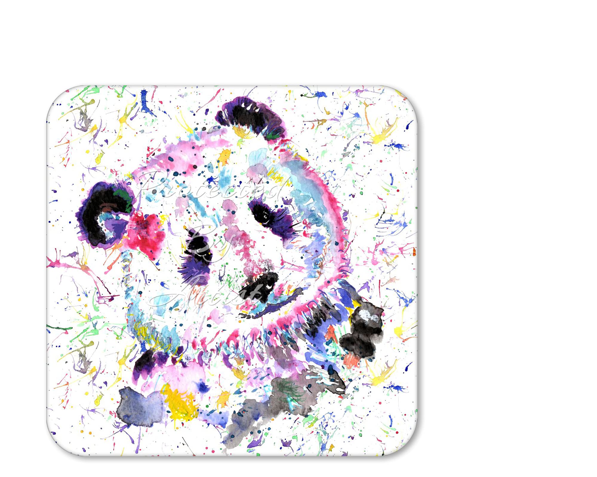 Coaster Panda Animals Coasters Watercolour Art Gift Work Office Dining Tea coffee (4) - Image 3