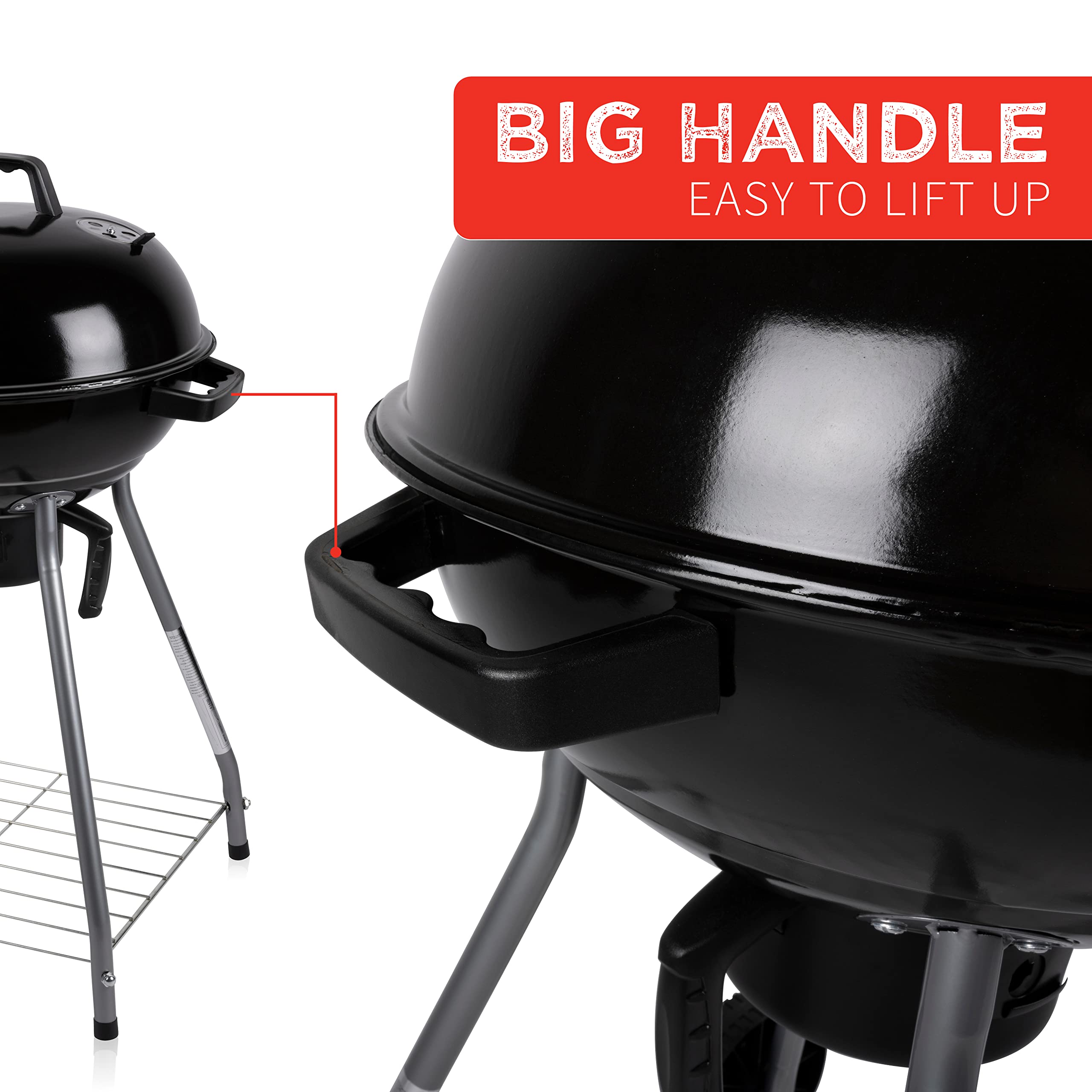 BBQ Collection grill kulisty – BBQ – grill z pokrywką – Ø 45 cm – węgiel drzewny