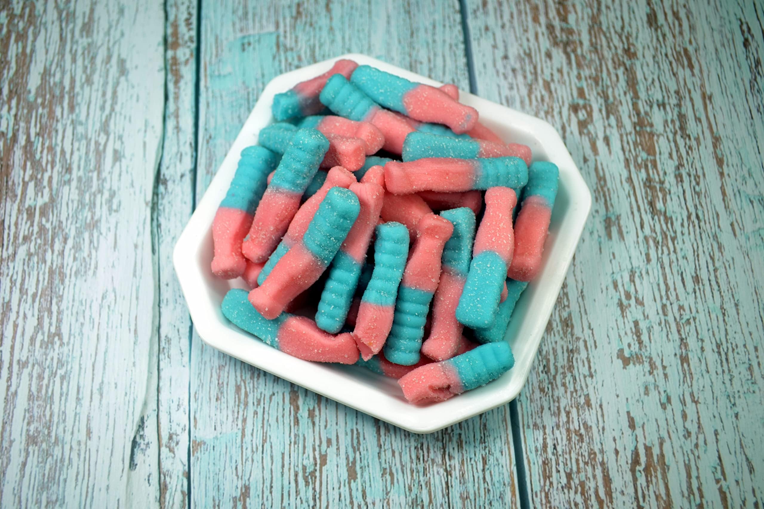 Fizzy Bubblegum Bottles [100gms]Jelly Gummy Candies Jujube Candy Juicy Sugar Fruity Flavour Shape variety mix fruit multi color coated chewy twist treat hard soft lollipop Tangy Fizzy Sour bottle