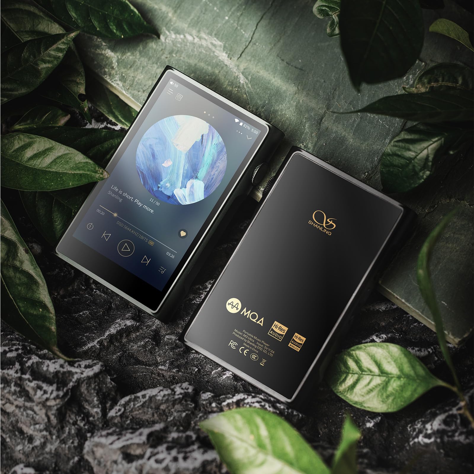 SHANLING M3 Ultra MP3/MP4 Player, tragbarer Hi-resBluetooth-Audioplayer, 4,2in LCD Touchscreen|MQA 16X|3500 mAh|3+32GB Up to 2TB skalierbar|Android 10|2X ES9219C DAC/AMP|3,5mm/4,4 mm (Black)
