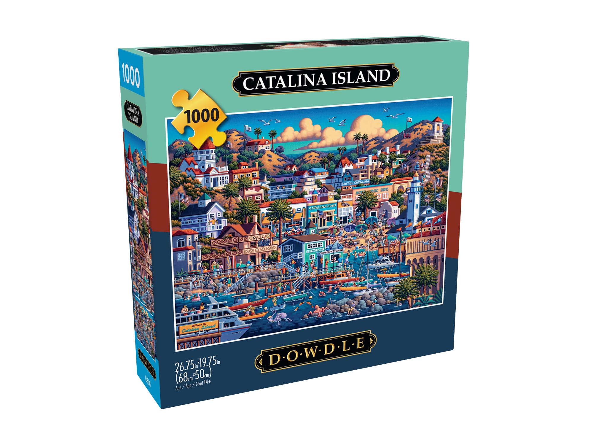 Buffalo Games - Dowdle - Catalina Island - Puzzle da 1000 pezzi per adulti impegnativo puzzle perfetto per serate di gioco - Dimensioni finito 26,75 x 19,75