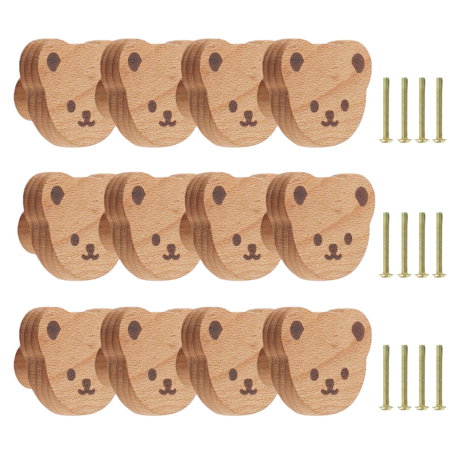 Poignées de meubles en bois d'ours pour relooker la commode de la chambre d'enfant