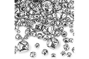 VGOODALL Silver Bells for Crafts: Jingle Bell Bulk Assortment