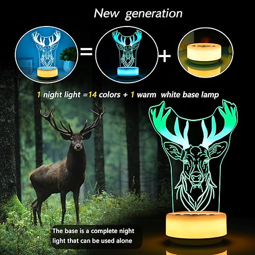 Miniatura 6 de Luz nocturna emulada de pan tostado, luz blanca cálida suave y luz LED de 7 colores, lámpara de noche regulable para niños, batería recargable y