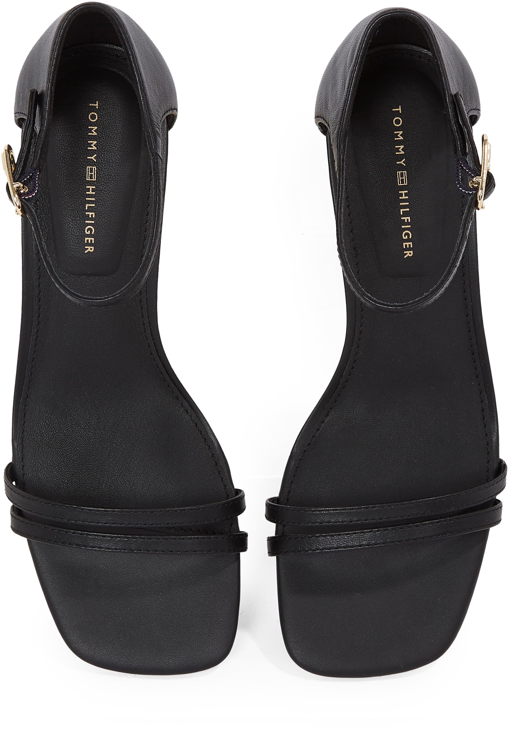 Tommy Hilfiger Sandalias con tacón Mujer Kitten Heel Leather Sandalias