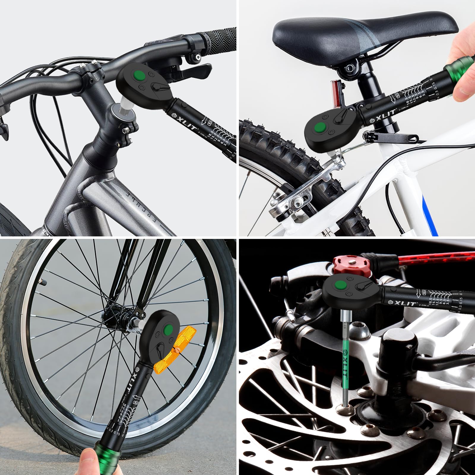 Przenośny zestaw kluczy dynamometrycznych do roweru – 32-częściowy zestaw kluczy dynamometrycznych 1/10.2 cm 2-20 Nm z bitami, szczelinowymi i przedłużającymi, dokładność ± 3% 72-zębowa
