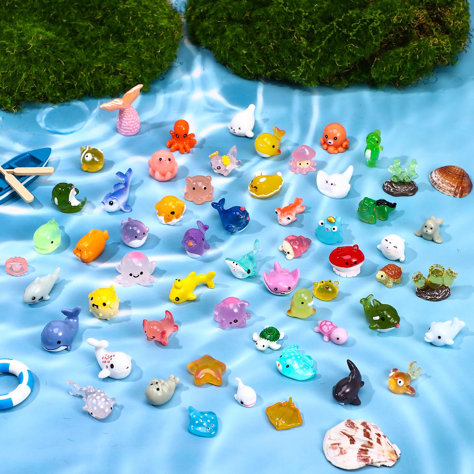 GSrenyu 56 pieces Mini Sea Animals Resin - Image 3