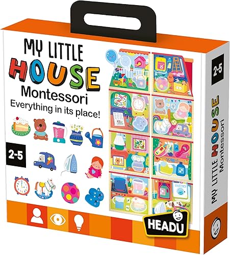 Miniatura 2 de Headu My Little House Montessori, juguetes educativos para niños y niñas de 2 a 5 años, juguetes de aprendizaje para niños, suministros de escuela