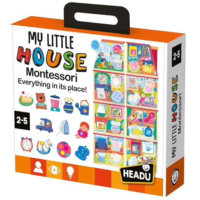 Headu- Montessori My Little House Juego Infantil Educativo Desarrollo Conocimiento del Entorno