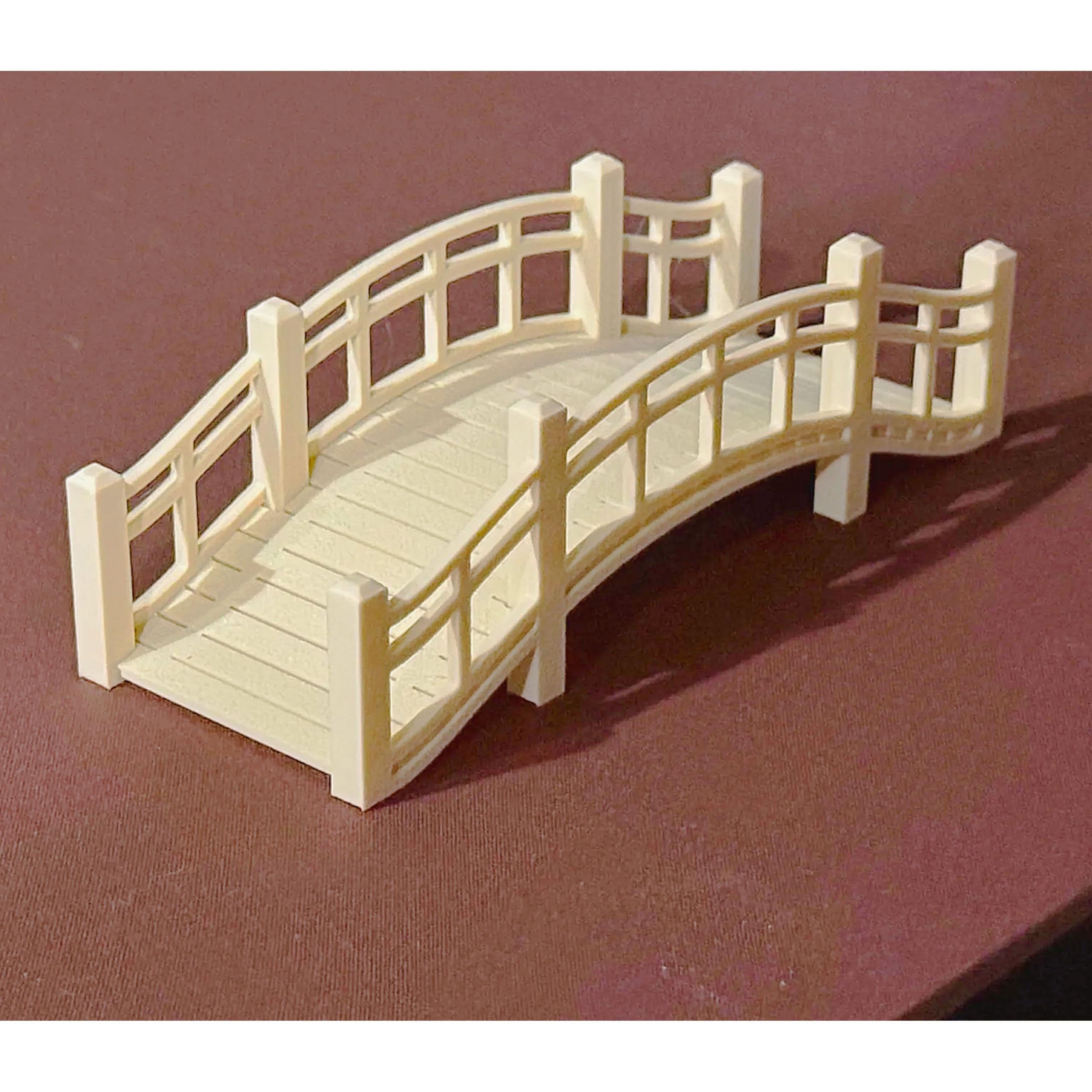 Miniature Bridge Model – 3D Printed Scale Bridge | Fairy Gardens, Dioramas, Tabletop Displays, Home Decor-image-0