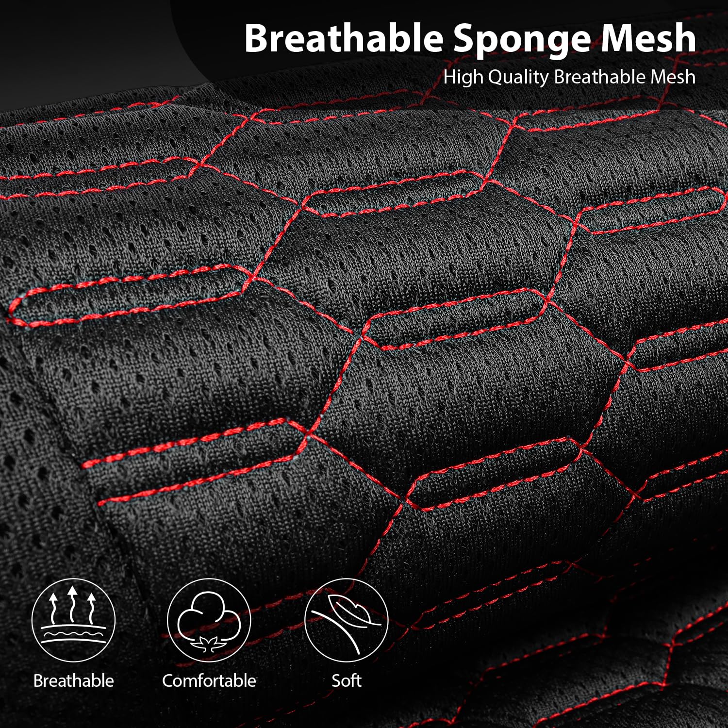 CAR PASS 3D Foam Mesh Leather Car Seat Covers Front Seats Air Cool Mesh Front Seat Covers for — view 7