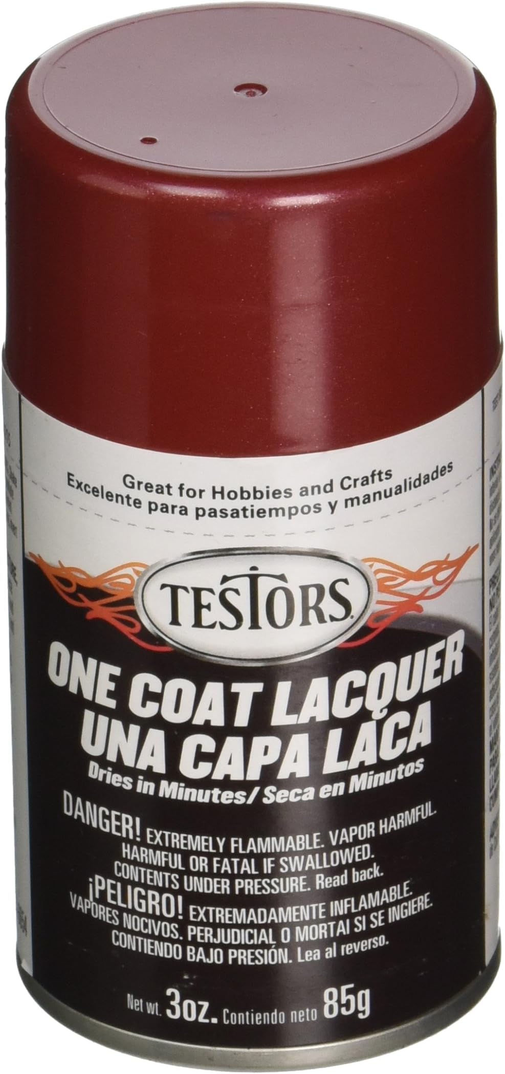 Testors Hobby Model Metal Flake Spray Paint, 3 oz Red