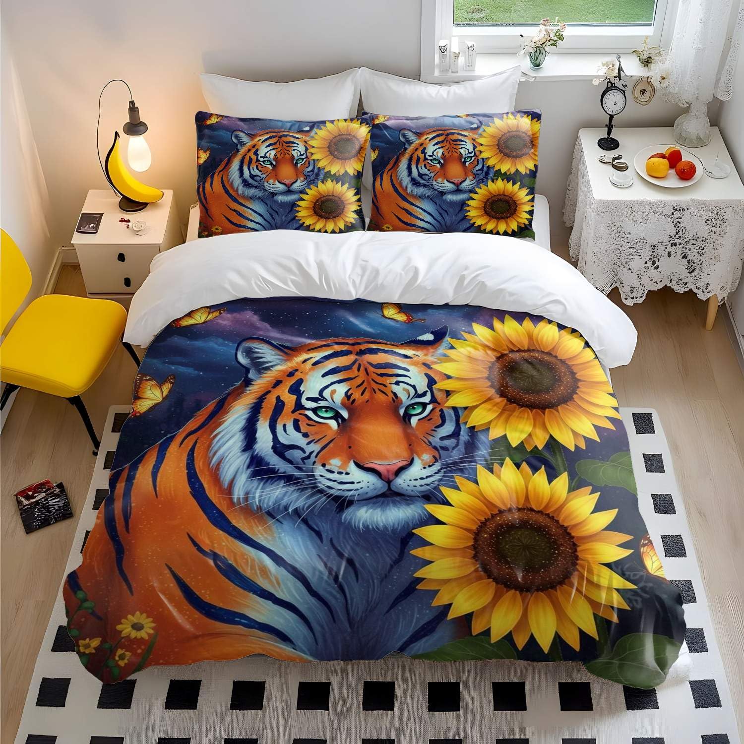 Parure de lit papillons dorés pour transformer votre chambre en havre de paix