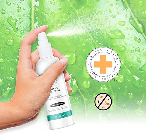 Miniatura 6 de Spray de prevención de piojos de menta, repelente de piojos para niños, tratamiento de liendres y piojos hecho con ingredientes naturales, 8 onzas