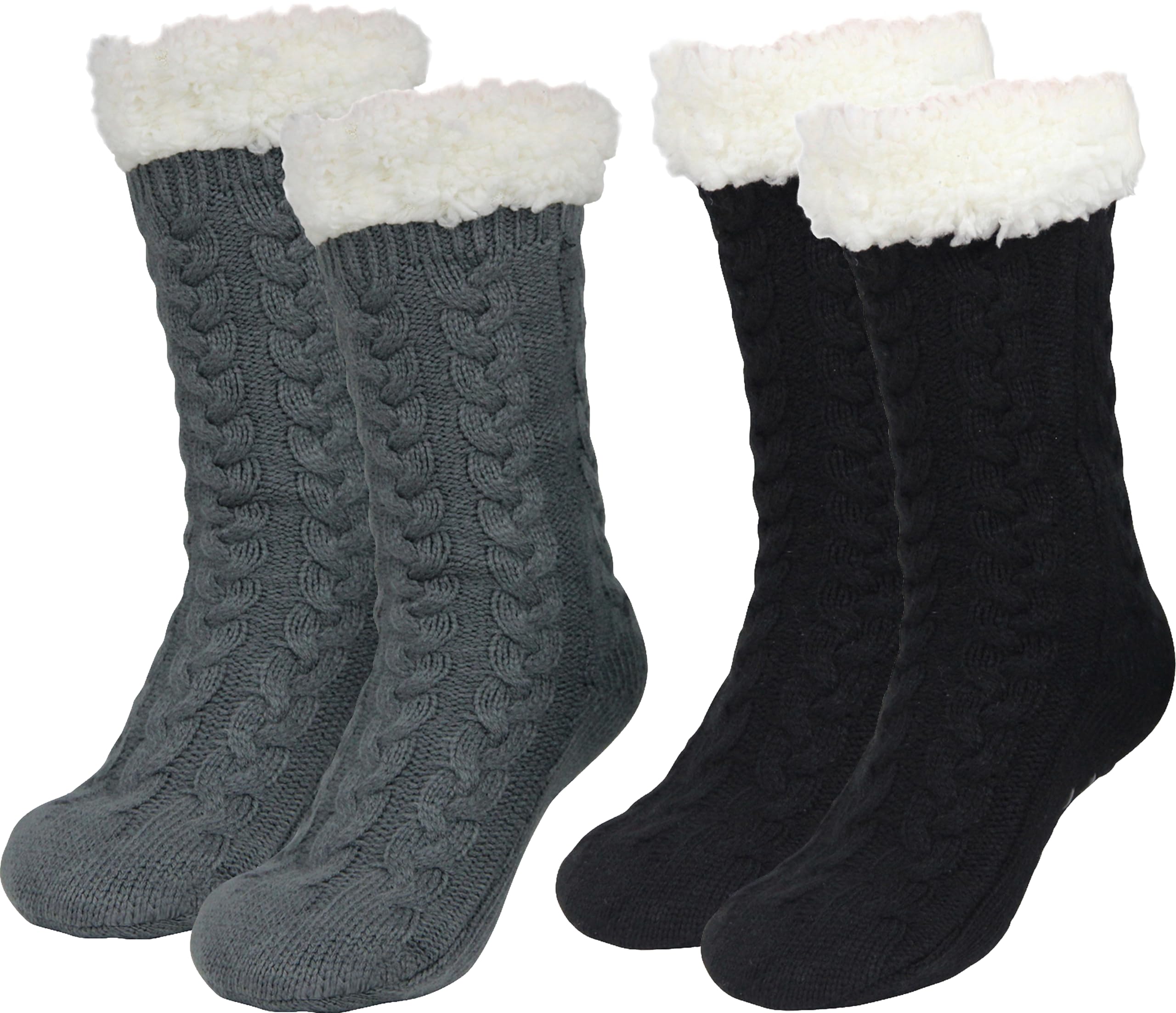 Slipper Socks for Women with Gripper Thick Fuzzy Christmas Gift