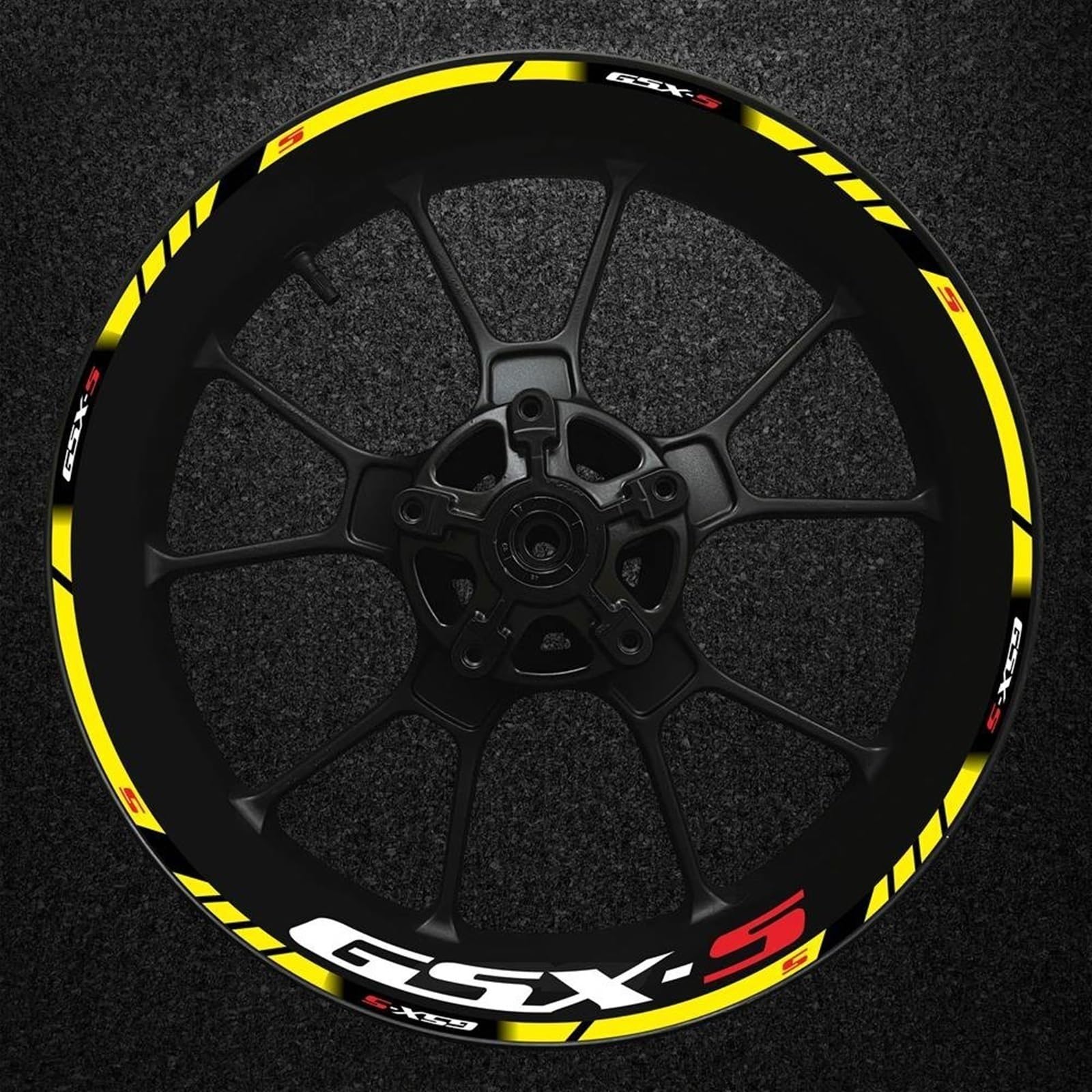 1 Set of Motorcycle Wheel Stickers Stripes Reflective Rim for Suzuki Gsx-s Gsx-s750 Gsxs1000 750 1000 600(Color15)
