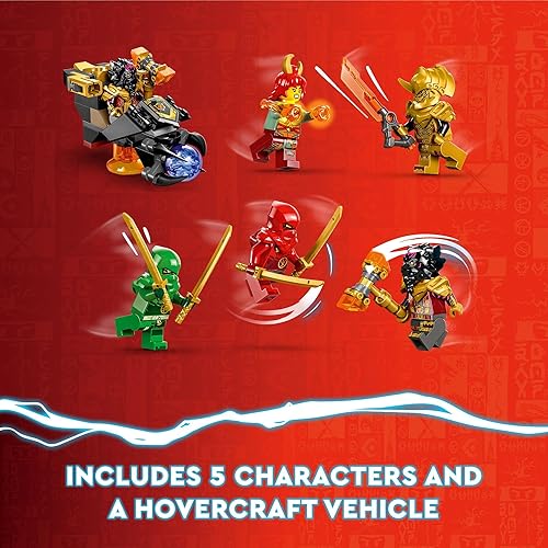 Miniatura 4 de LEGO NINJAGO - Juego de juguetes de construcción de dragón de lava transformable de onda de calor, cuenta con un dragón ninja, un vehículo de