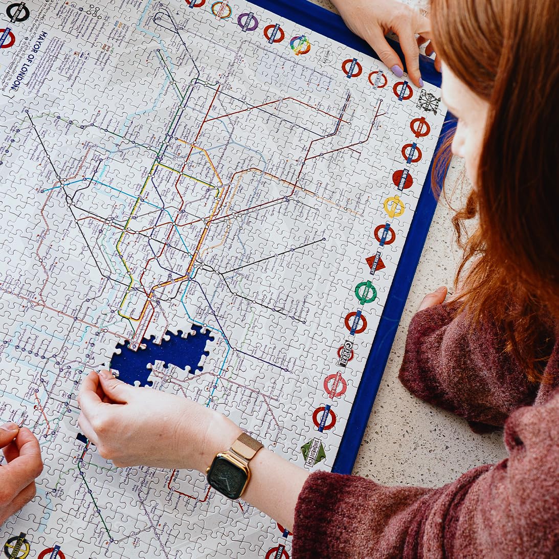 Puzzle da 1000 pezzi mappa della metropolitana di Londra | TFL | Prodotto nel Regno Unito | Puzzle durevole della metropolitana di Londra | Puzzle per adulti | Gibsons Games