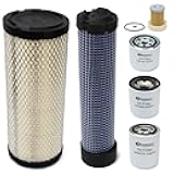 Tractors maintenance kit Oil, Fuel, Air & Hydraulic Filters Compatible with Kubota L2501 L2800 L3200 L3400 L3700SU L3800 HST Tractors Replaces HH164-32430, 6A320-59930, TA040-93230, TA040-93220