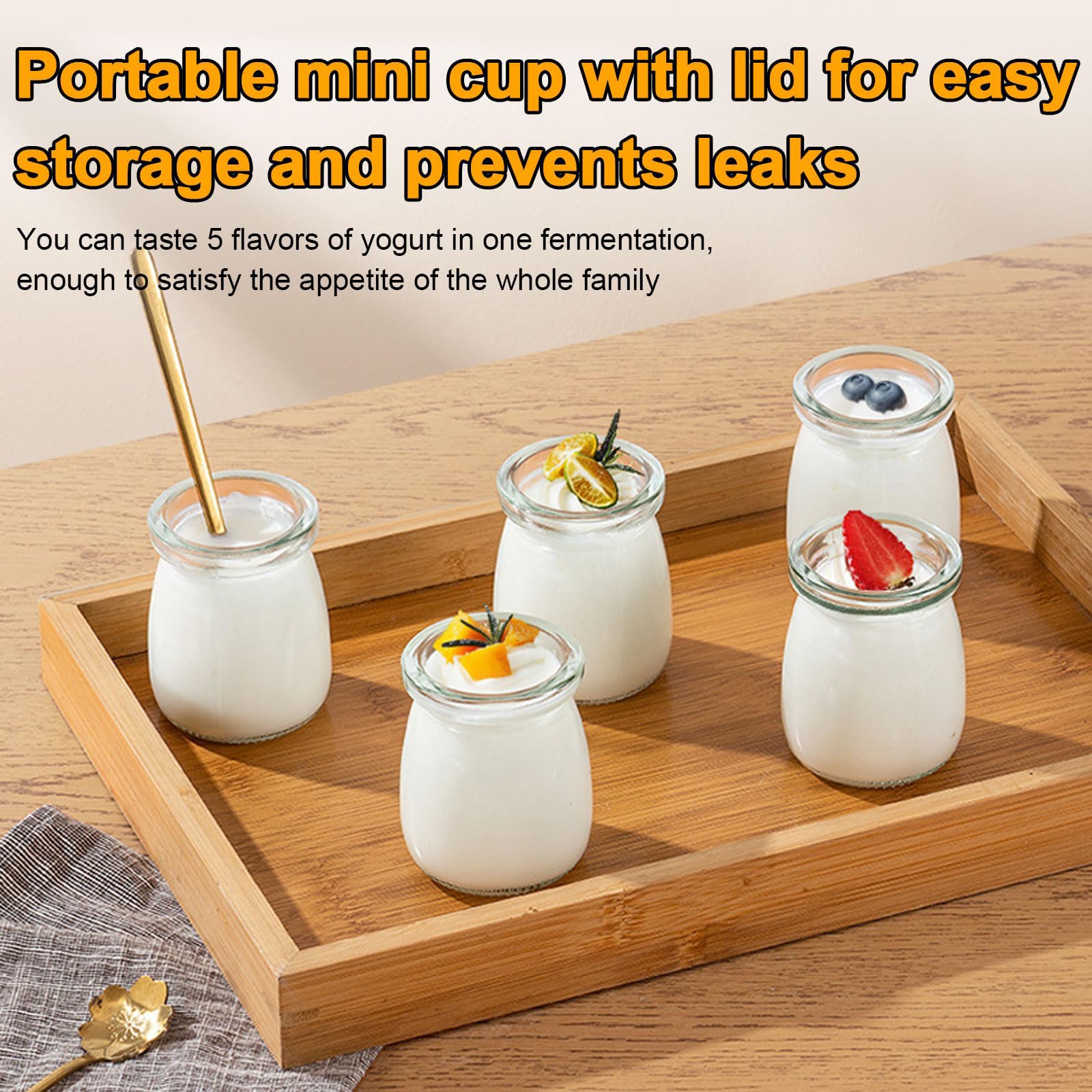Yogurtera Eléctrica con 5 Tarros De Vidrio