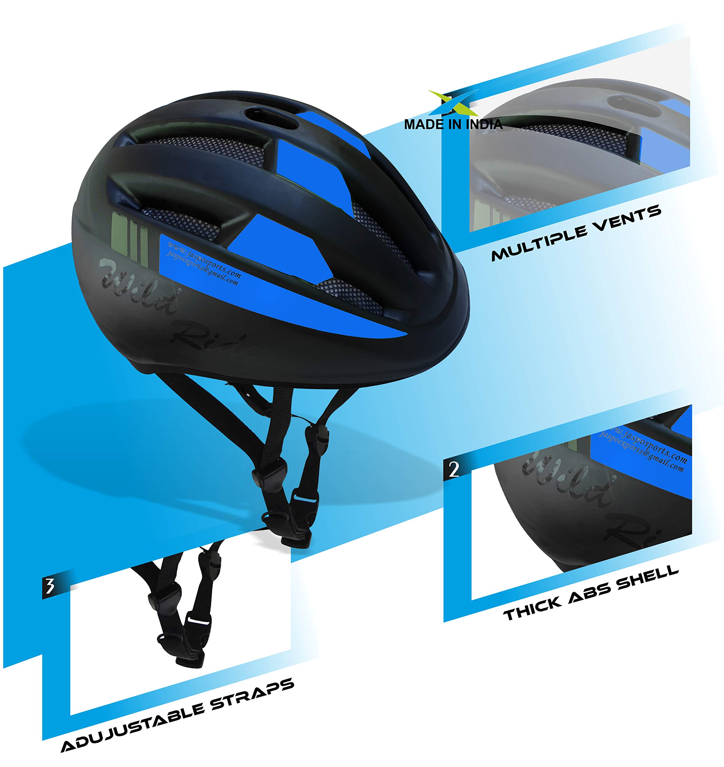 jaspo B- Safe Guards (Knee,Elbow,Helmet) (small, blue) 1