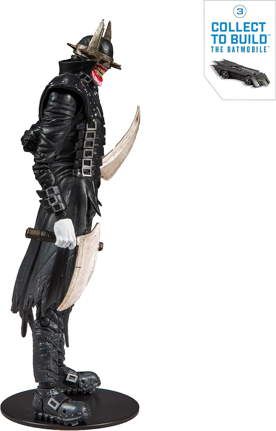 McFarlane Toys DC Multiverse Batman Who Laughs Action Figure with Build-A Rebirth Batmobile (Piece 3)