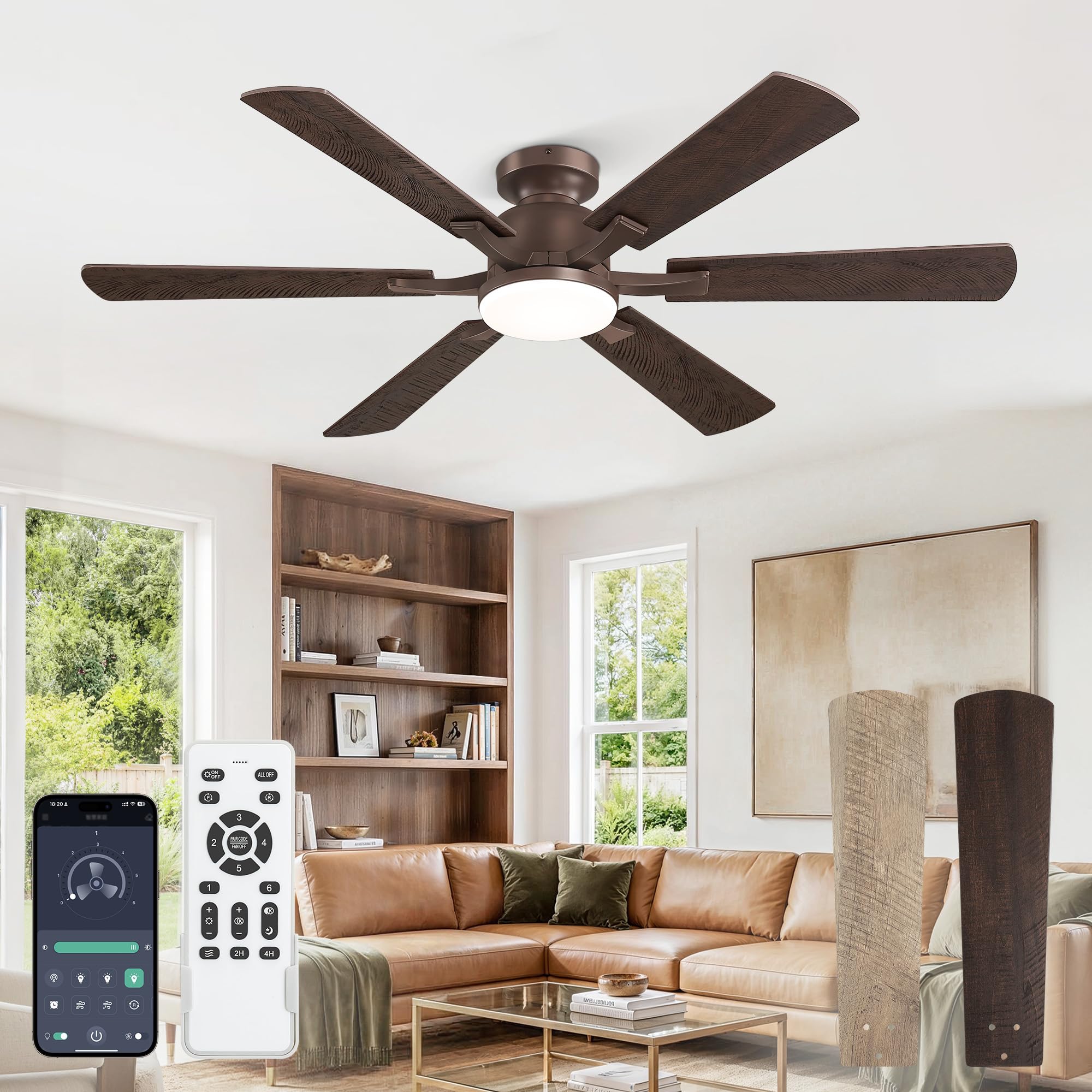 Photo 1 of Fanbulous 52 Inch Flush Mount Ceiling Fan