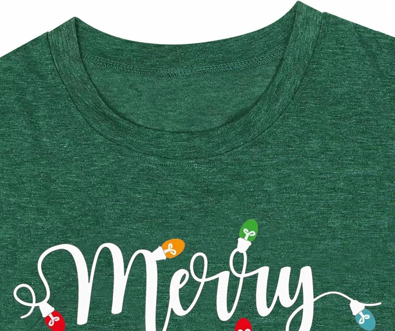 MAIHUN Christmas Shirts Womens Merry Christmas Shirt Xmas Holiday Tshirt Christmas Tree Tee Tops - Image 5