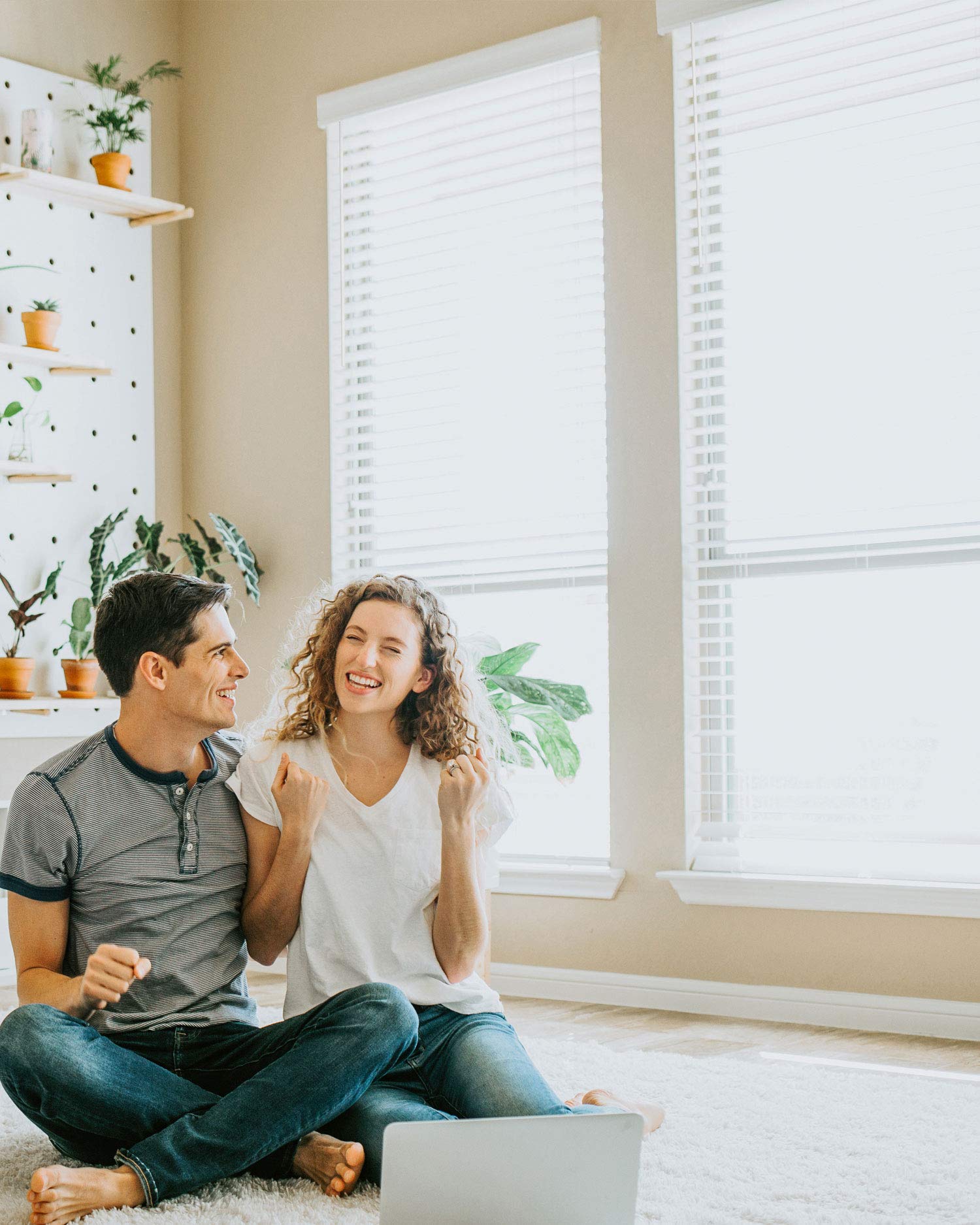 CHICOLOGY Cordless Faux wood blinds Best for Kids, Inside Mount, 30"W X 48"H, Basic White