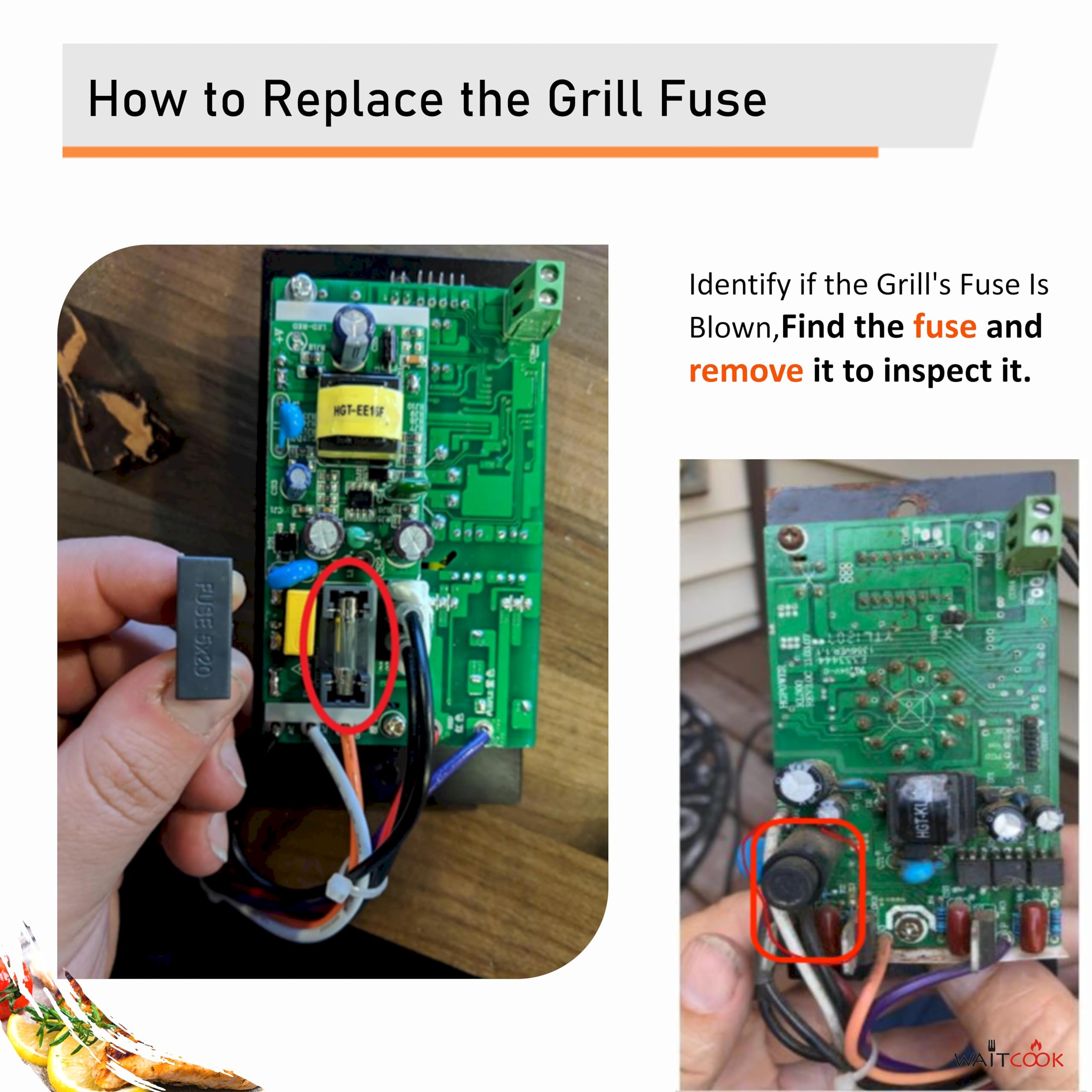 Cuisinart smoker control board fuse location