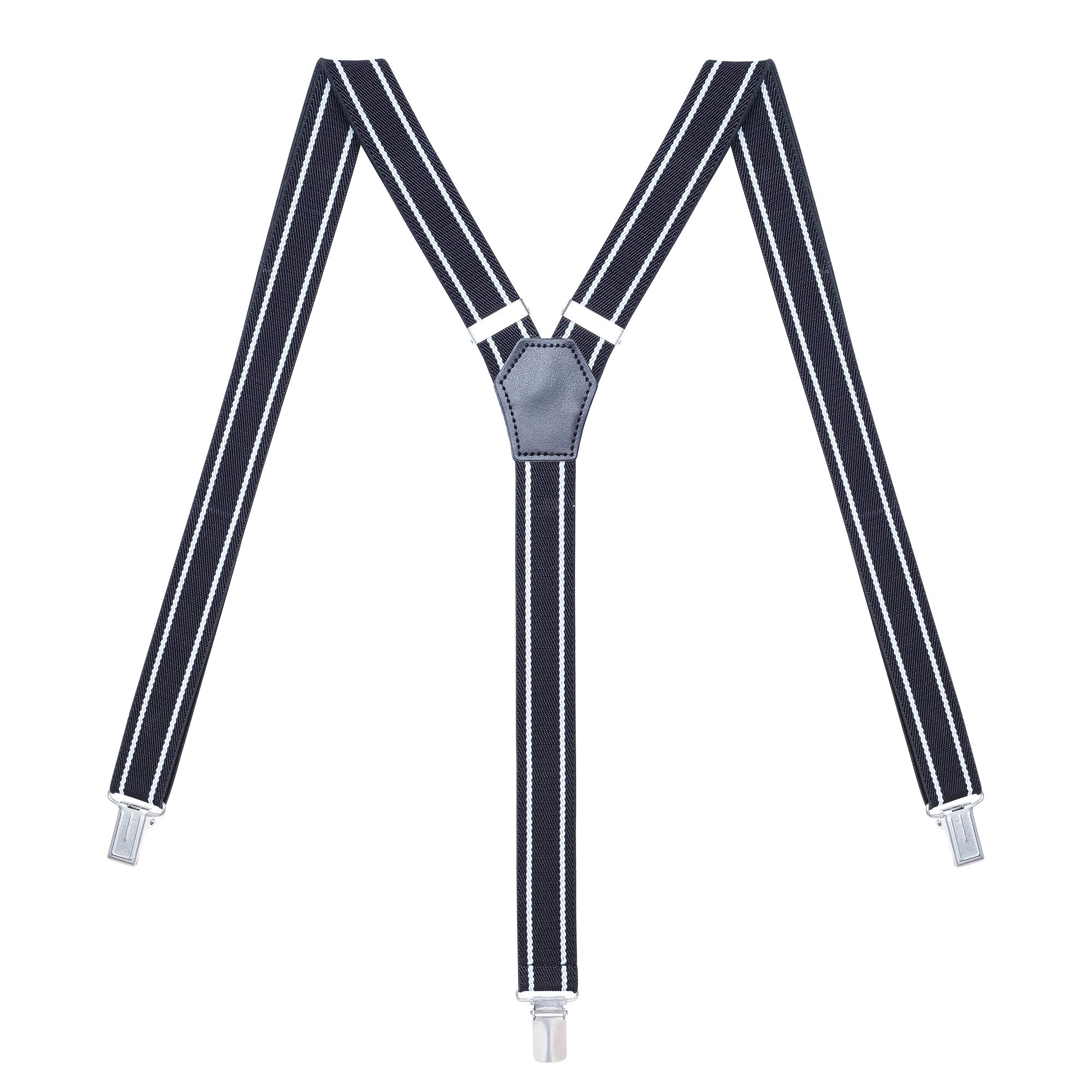Womens Suspenders – Y Back Style – 1" Width - Comfortably Adjustable Elastic Straps and Metal Clips