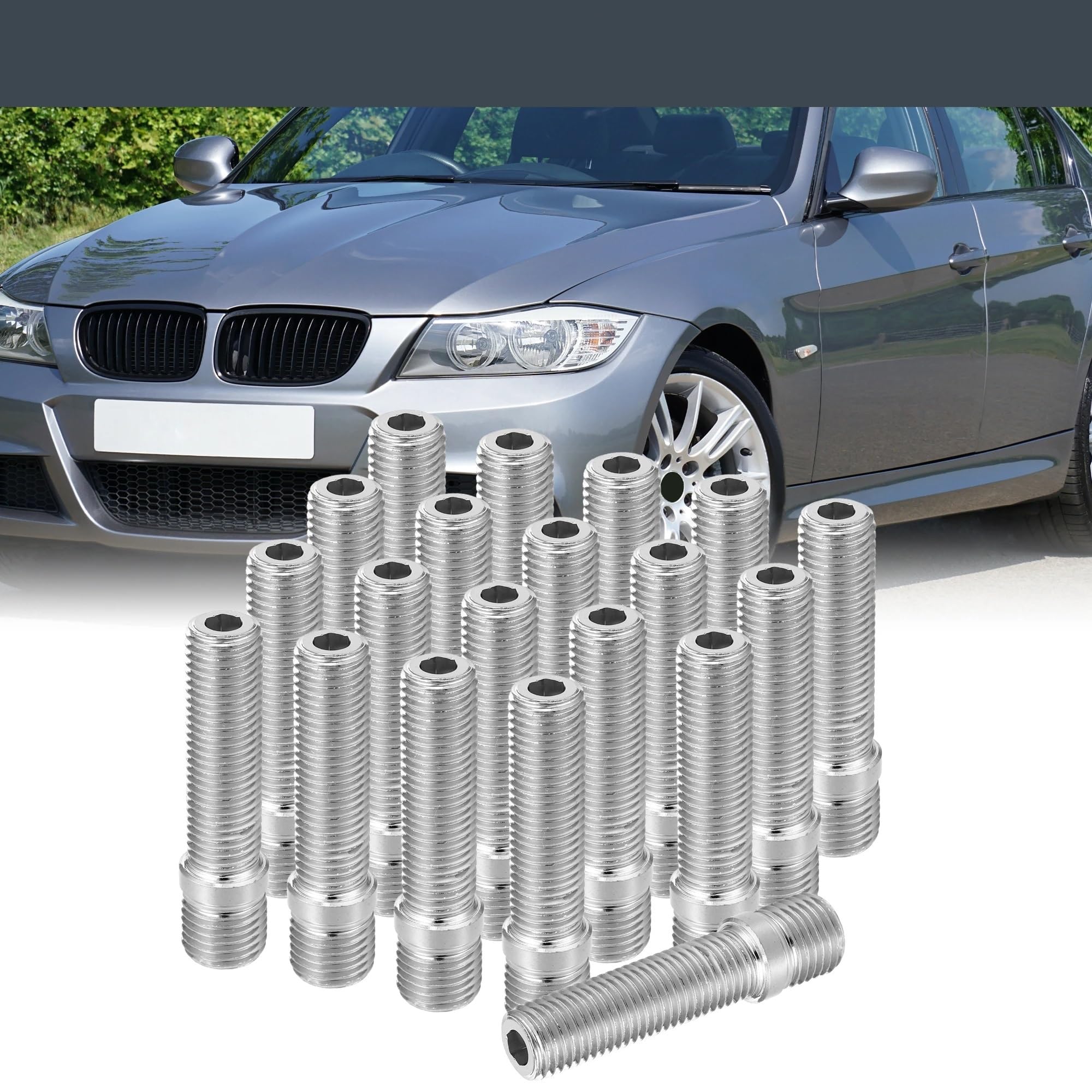bullone per Ruota Compatibile con Passat 2012-2022 Viti Pneumatici ASSE Parti Automobili Viti Mozzi Viti Ruote Parti Automobili Viti Pneumatici in Acciaio Viti Ricambio Pneumatici