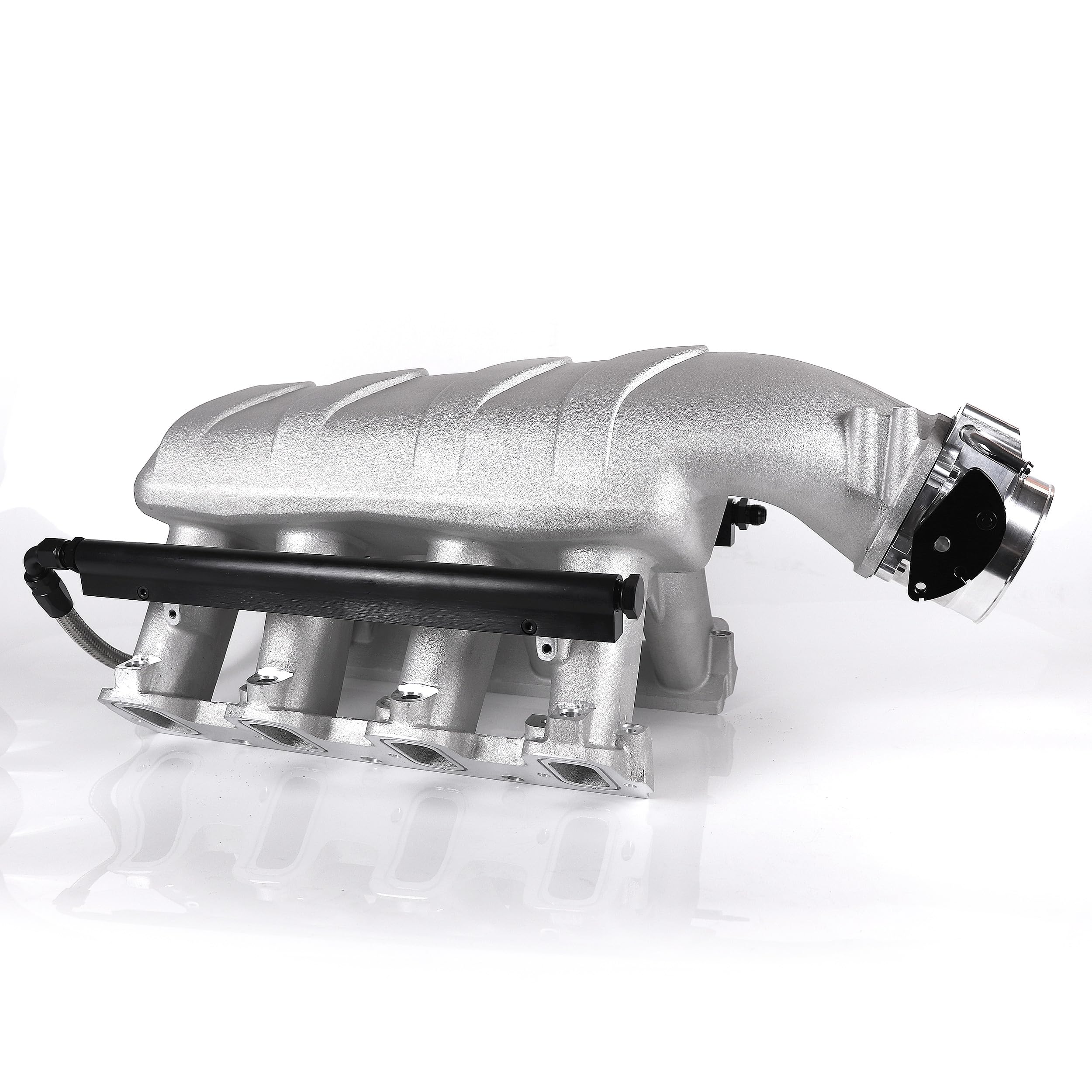 300-116 Hi-Ram EFI Aluminum Intake Manifold Kit with 92mm Throttle Body/Fuel rail Compatible with GM LS3 L76 L92 L99 Chevy 6.0L 6.2L V8 Engine 92 Silver